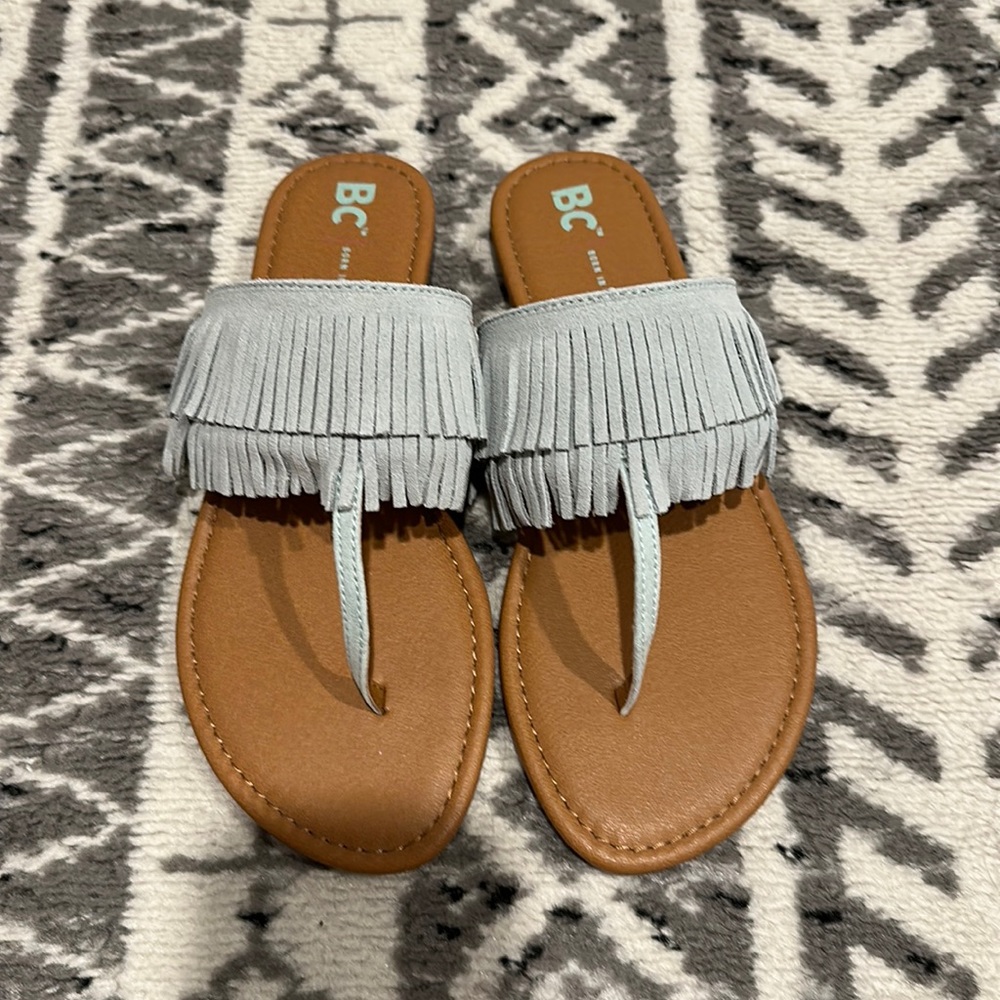 Fringe Thong Sandals